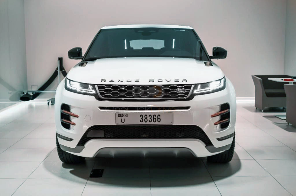 White Land Rover Range Rover Evoque 2021 for rent in Dubai 1